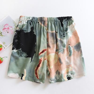 China 2022 new fashion summer custom made women's cotton printed casual shorts drawstring high quality pajama pants for sale