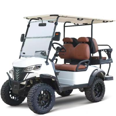 China 10 Inch Big Screen Off Road Golf Cart Electric 4 Wheels Disc Brake Lifted 4 Seater Electric Golf Cart Club Car 23*10.5-12 for sale