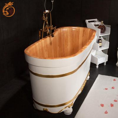 China Eco-friendly cheap wooden freestanding bathtub for message ofuro bathtubs soaking hot tubs for sale