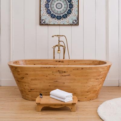 China Eco - Friendly Luxury Large Oak And Cedar Wood Bathtub For Adults In Europe for sale