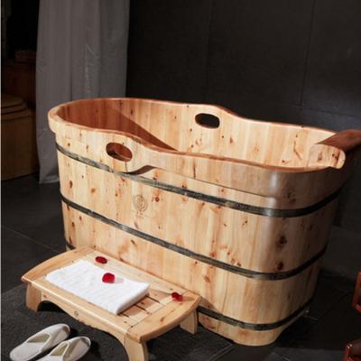 China Eco - Friendly High Quality Indoor Bathtubs And Wooden Whirlpools 2 Person Bathtub for sale