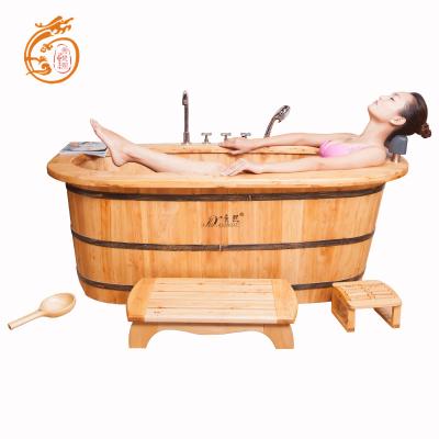 China Cheap Buy Soaking Wooden Freestanding Bathtub Eco - Friendly for sale