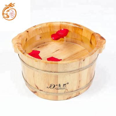 China Sustainable Wooden Sauna Bucket And Scoop Foot Bath Sauna Barrel for sale