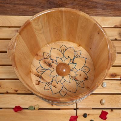 China Sustainable Foot Tub Wooden Foot Spa Wooden Basin Barrel for sale