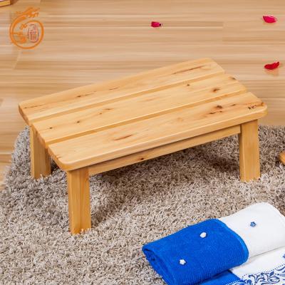 China Durable Solid Wood Foot Stool Luxury Spa Shower Wooden Stool Sauna for sale