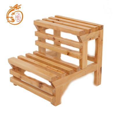 China Convertible Natural Wooden Stool Shower Ladder Step Bench Wooden Shower Stool for sale