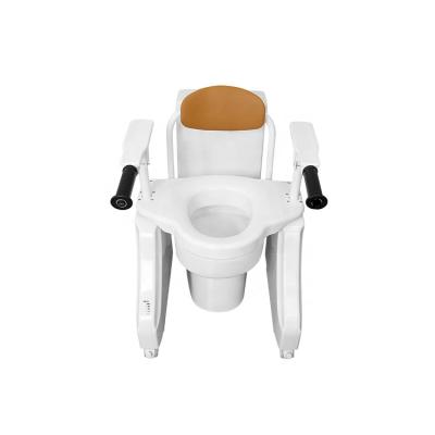 China Bathroom Protective Device Electric Power Lift Wheelchair Toilet Seat Commode 52.5*60.6*71cm for sale