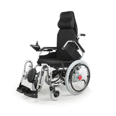 China 2021 lightest steel folding handicapped high back electric wheelchair for sale