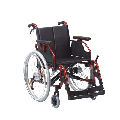 China Lightweight Aluminum Wheelchair Topmedi Aluminum Adjustable Wheelchair Low Price NEW for sale