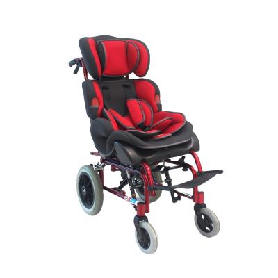 China Rehabilitation Detachable Therapy Supplies Foldable Children Wheelchair Manual Cerebral Palsy Wheelchair for sale