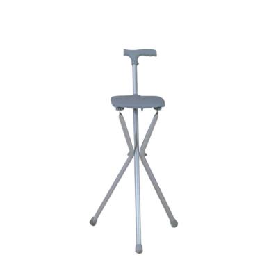 China Walking Aids with Folding Stool Lightweight Portable Walking Stick with Stool for Elderly for sale