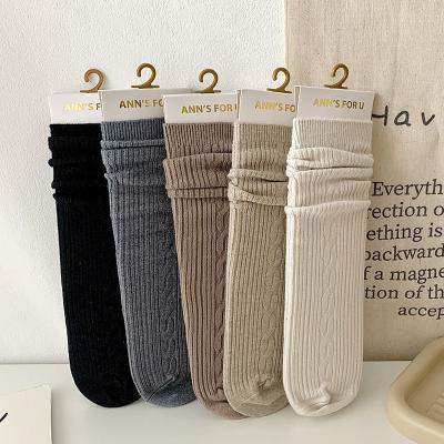 China QUICK DRY high quality winter cashmere wool thick thermal socks women fashion in Harajuku solid color warm cashmere thongs women for sale