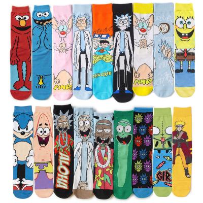 China Calcetines Designer Socken Cartoon Graphic Socks Sock Cotton Men Women Crew Korean Crazy Funny Awesome Comic Custom Made QUICK DRY Novelty for sale