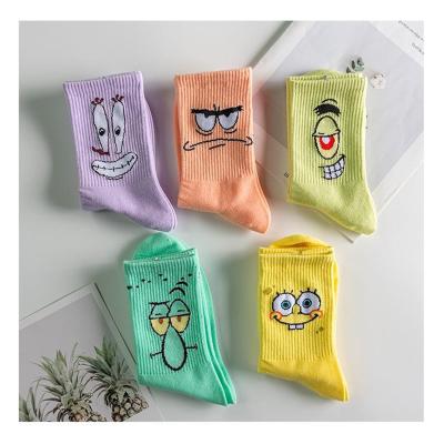 China Hot Selling QUICK DRY Anime Cartoon Couples Funny Cute Soft Skateboard Cotton Stockings Funky Hip Hop Socks for sale