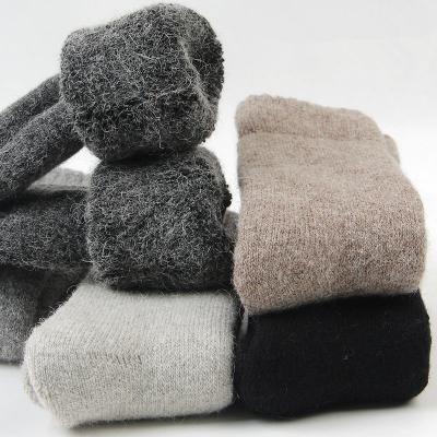 China Super thick warm socks Merino wool solid color cashmere men and women woolen socks QUICK DRY winter large size for sale