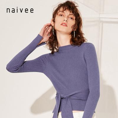 China Naivee 2020 custom mulit blue color breathable knit pullovers women sweaters for sale