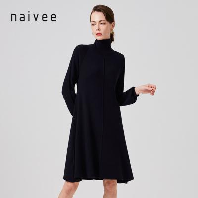 China Dark Blue Color Spring Naivee Long Sleeve Lightweight Factory Fitted Official Dress for sale