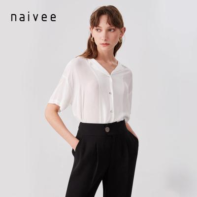 China Naivee Comfortable and Breathable Summer Shirt Chinese Traditional Casual Blouses for Fashionable Ladies for sale