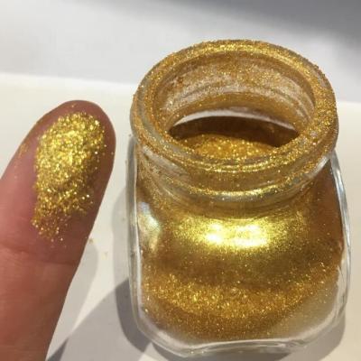 China Pure 24K gold sparkle appearance pearlescent pigment gold mica powder for sale