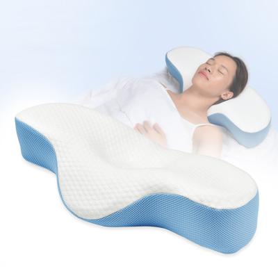 China Custom Anti-Static Bed Cutout Sleep Bed Couch Orthopedic Butterfly Shaped Memory Foam Cervical Pillow Pillows Side Sleeper Anti Snore for sale