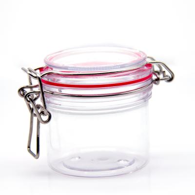 China Logo Luxury Storage Containers Acrylic Clear Plastic Storage Jar Customized Eco-friendly Storage Jars 180/330Ml for sale