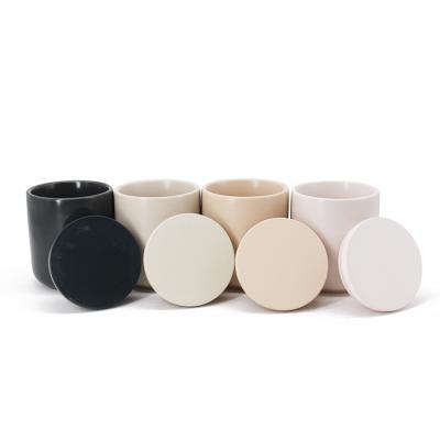 China Home decoration luxury ceramic jar for candle wholesale supplier ceramic jar with lid for sale