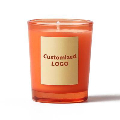 China Home Decor Luxury Glass Bottle Woodwick Soybean Custom Strong Scented Candles For Home Decoration for sale