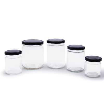 China Reliable Food Storage Supplier 500Ml 16.9Oz Empty Round Shape Glass Jar With Lid for sale