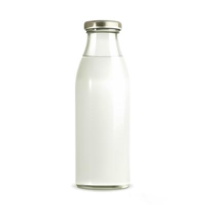 China Round Empty Glass Milk Bottle 200/250/500/1000ML Eco-friendly Juice Bottle Beverage Bottle for sale