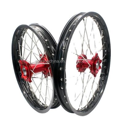 China 7075-T6 Rear 18x2.15 Front 21x1.6 Motorcycle Wheels Complete Aluminum Rim Set for sale