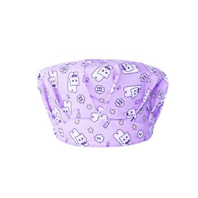 China High Quality Custom Made Fashionable Working Hats With Buttons Puffy Nurse Accessories Colorful Scrubs Covers Nurse Hair Caps for sale