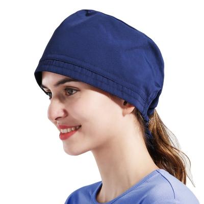 China Soft and Sweat-absorbent Customized Scrub Cap Dental Design Scrubs Unisex Nursing Cap Beauty Hats Pet Nursing Scrub Hats Adjustable Nurse Accessories for sale