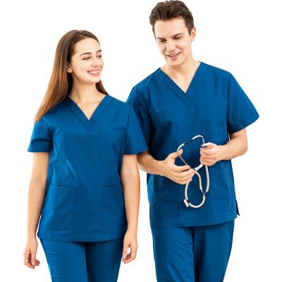 China Wholesale Comfortable Breathable Good Quality Nursing Scrub Uniform Custom Scrub With Logo Fashionable Hospital Scrub Uniform For Women for sale