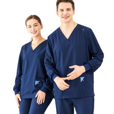 China Wholesale Breathable Comfortable Medical Scrubs Long Sleeves Hospital Uniforms Sets Unisex Nursing Clothes Custom Scrub Uniform For Healthcare Professional for sale