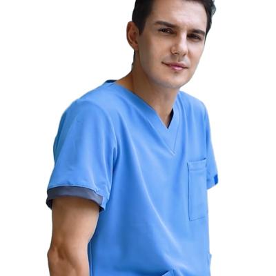 China Medical Uniform Manufacturer Wholesale Soft V-Neck Multiple Pockets 95% Polyester Hospital Uniform for sale