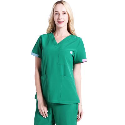 China Medical Uniform Hospital Scrubs Uniforms 4 Way Stretch Medical Nursing Uniforms Wholesale Scrubs Uniforms Sets Fashionable Unisex Scrub Suit for sale