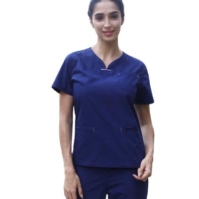 China Medical Uniform Wholesale Cheap Price Short Sleeve Scrub Suit Women Woven Medical Uniform Sets for sale