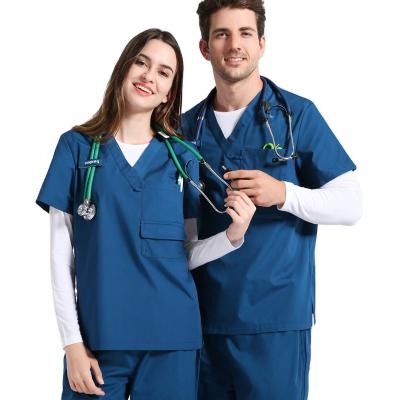 China Medical Unform Professional Factory 3 Colors Scrub Sets 65% Polyester Hospital Medical Uniform for sale