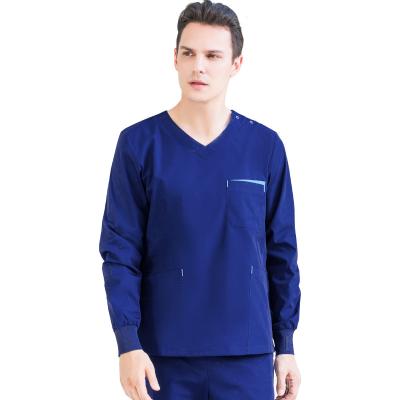 China Medical Unform Wholesale Fashionable Spandex Uniforms Medico Suits Antibacterial Mens Stretchy Scrubs Nurse Uniform Medical Scrubs Set for sale