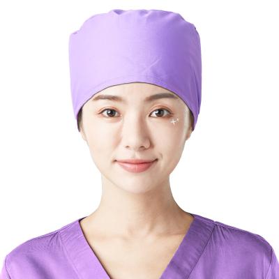 China Wholesale High Quality Medical Hospital Scrub Hats With Satin Lining Scrub Hats For Long Hair Cap Custom With Logo Nurses Hats Scrub for sale