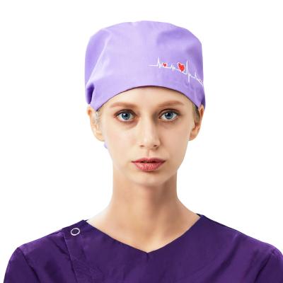 China Wholesale High Quality Scrub Hats Satin Striped Nurses Cap Scrub Medical Nurse Hair Caps Unisex Scrub Puffy Nurse Hats Accessories for sale