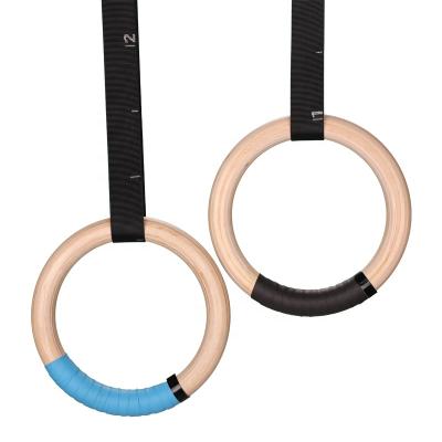 China Amazon Hot Sale Birch + Wood Ring With Nylon Straps For Gymnastics Gymnastics for sale