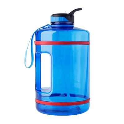 China Bpa Large Capacity Half Gallon Water Jug Petg Gym Water Bottle 3.78L Viable Free Wide Mouth Clear Plastic Large Bottle For Gym for sale