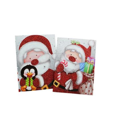 China China Factory Custom Luxury Good Quality 3d Christmas Santa Claus Europe Christmas Card Wholesale Music Greeting Card for sale