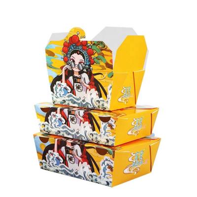 China Wholesale Custom Recyclable Take Out Lunch Packing Boxes Hot Selling Fast Food Packaging To Take Out Food Box for sale