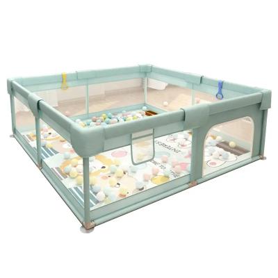 China Transparent Folding Mesh Foldable Plastic Kids Baby Protective Products Child Safety Fence Playpen for Baby and Toddlers for sale