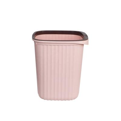 China Sustainable Trash Cans Colored Decorative Indoor Trash Can PP Plastic Trash Cans With Swing Lid Matching Garbage Bin for sale