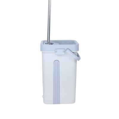 China White Card Flat Wash Mop 360 Indoor Cleaning Rotating Flat Mop Bucket For Floor Cleaning Flat Mop Bucket for sale