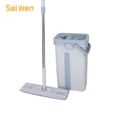 China Indoor Cleaning House Cleaning 360 Squeeze Microfiber Mop Squeeze Microfiber Wipe Bucket Magic Mop for sale