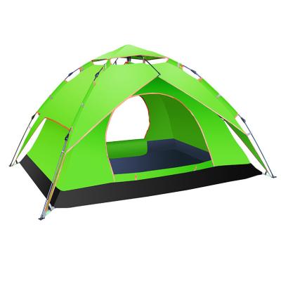 China Wholesale Cheap Full Automatic 3-4 Person Diagonal Tying Type Pop Up Double Layer Tent Travel Outdoor Camping Folding Tent for sale